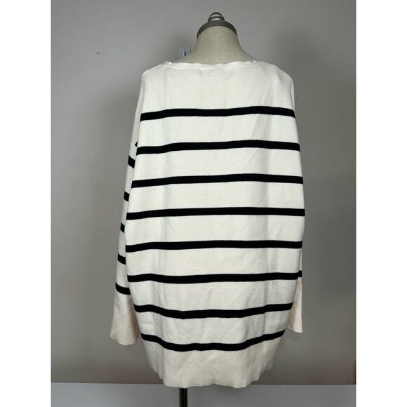 Vero Moda Curve Striped Sweater in Ecru Women’s Size Extra Large XL USED - Picture 2 of 8